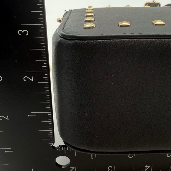 Valentino Orlandi Crossbody Bag Black Vegan‎ Leather Studded  Purse $280 - Picture 12 of 14
